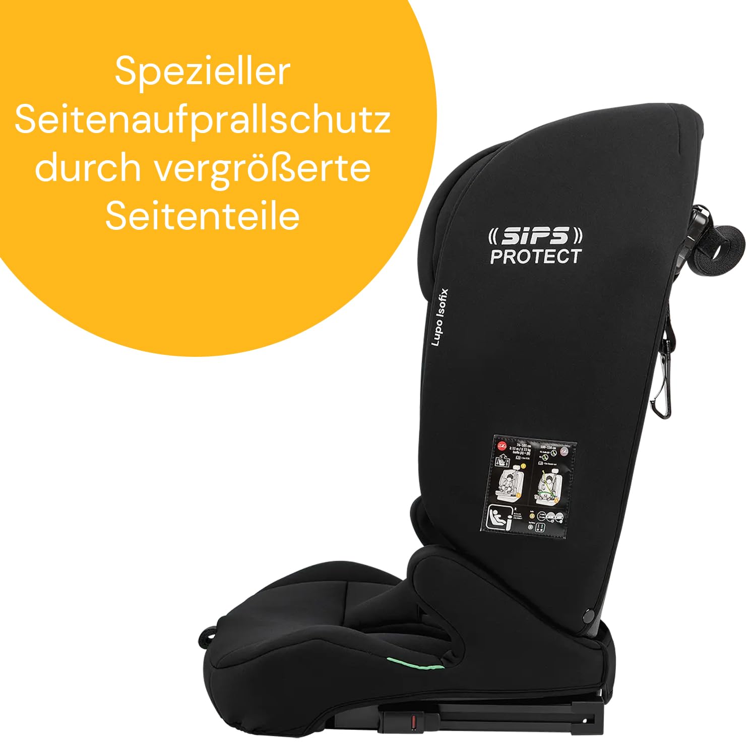 OSANN - Fotelik samochodowy Lupo Isofix i-Size - 76-150 cm - 15 miesięcy do 12 lat - Grupa 2/3 -, 14 wysokości, 5-punktowe pasy bezpieczeństwa, Montaż przodem do kierunku jazdy