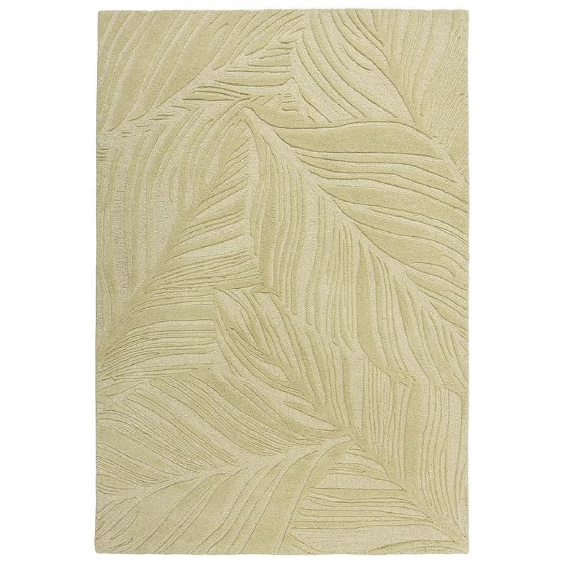 Image of Hand Tufted Modern Design Exported Collection High Low Pattern Wool Carpet for Living Room, Bedroom & Hall (Green, 15 x 20 Feet)