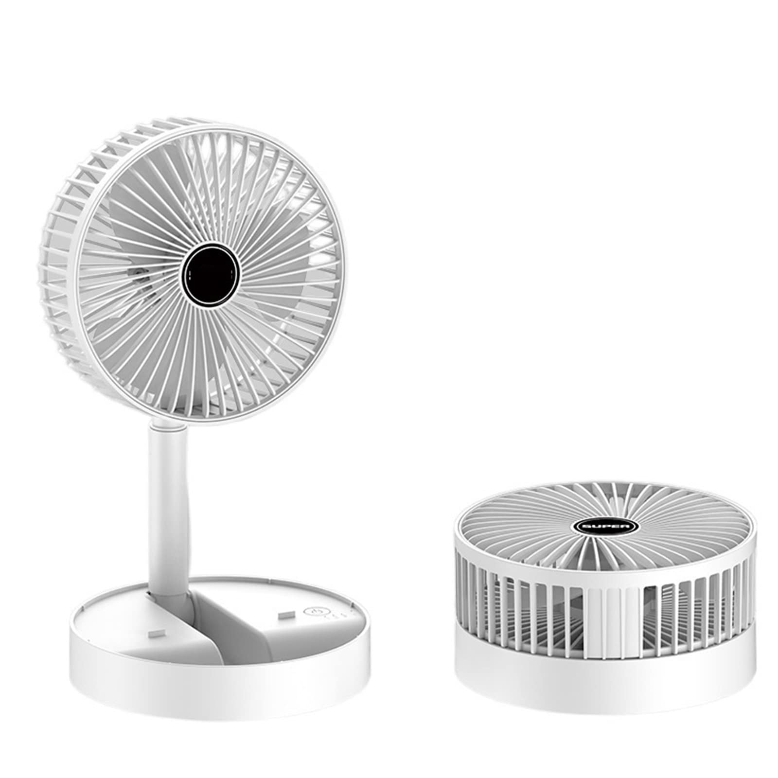 KOAIUS Portable Desk Fan, Cooling Unit, 90° Adjustable Quiet 4 Speeds Ultra Quiet for Home and Office Fan (Color : White)