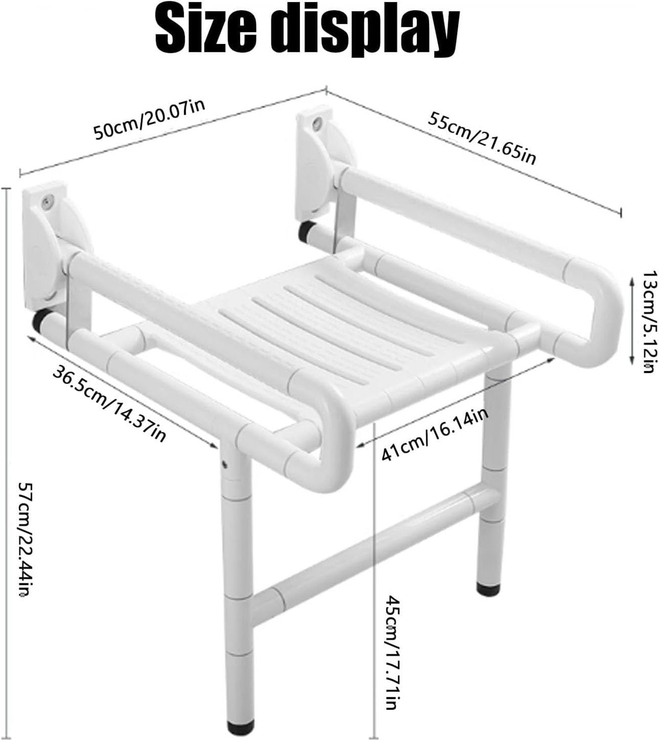 Asiento Ducha Plegable Pared Montada Silla De Ducha Plegable con Pies De Apoyo Taburete Baño Antideslizante Banqueta Ducha para Personas Mayores Discapacitadas Y Mujeres Embarazadas