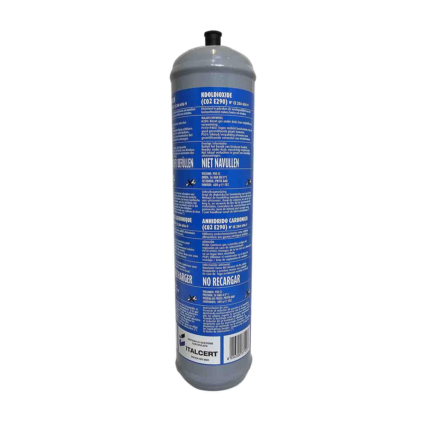 Termohidráulica RV® 5 cilindros CO2 desechables 600 gr. E290 para agua con gas