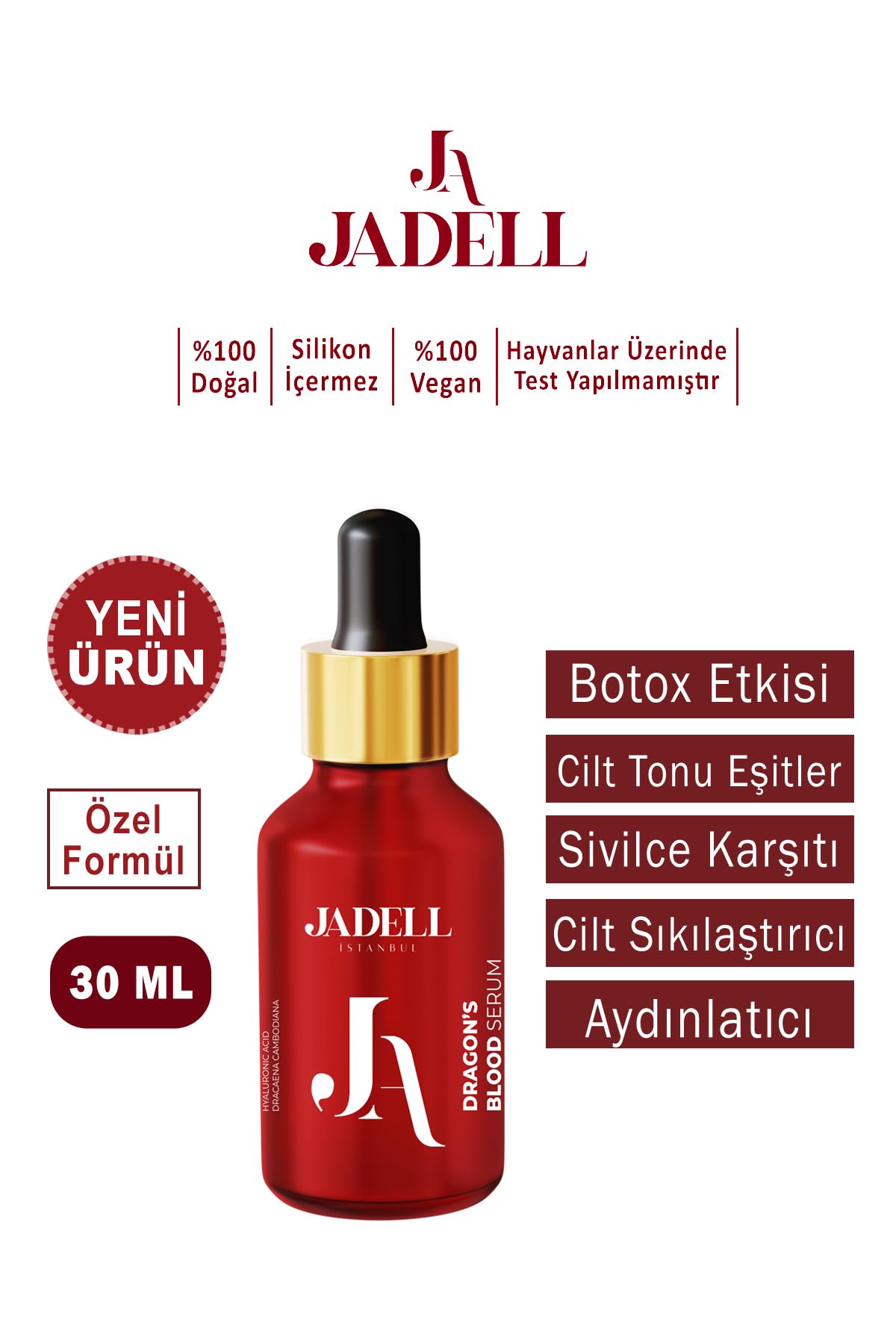 Jadell Botox Etkili Dragon's Facial Yüz Serumu 30 ml