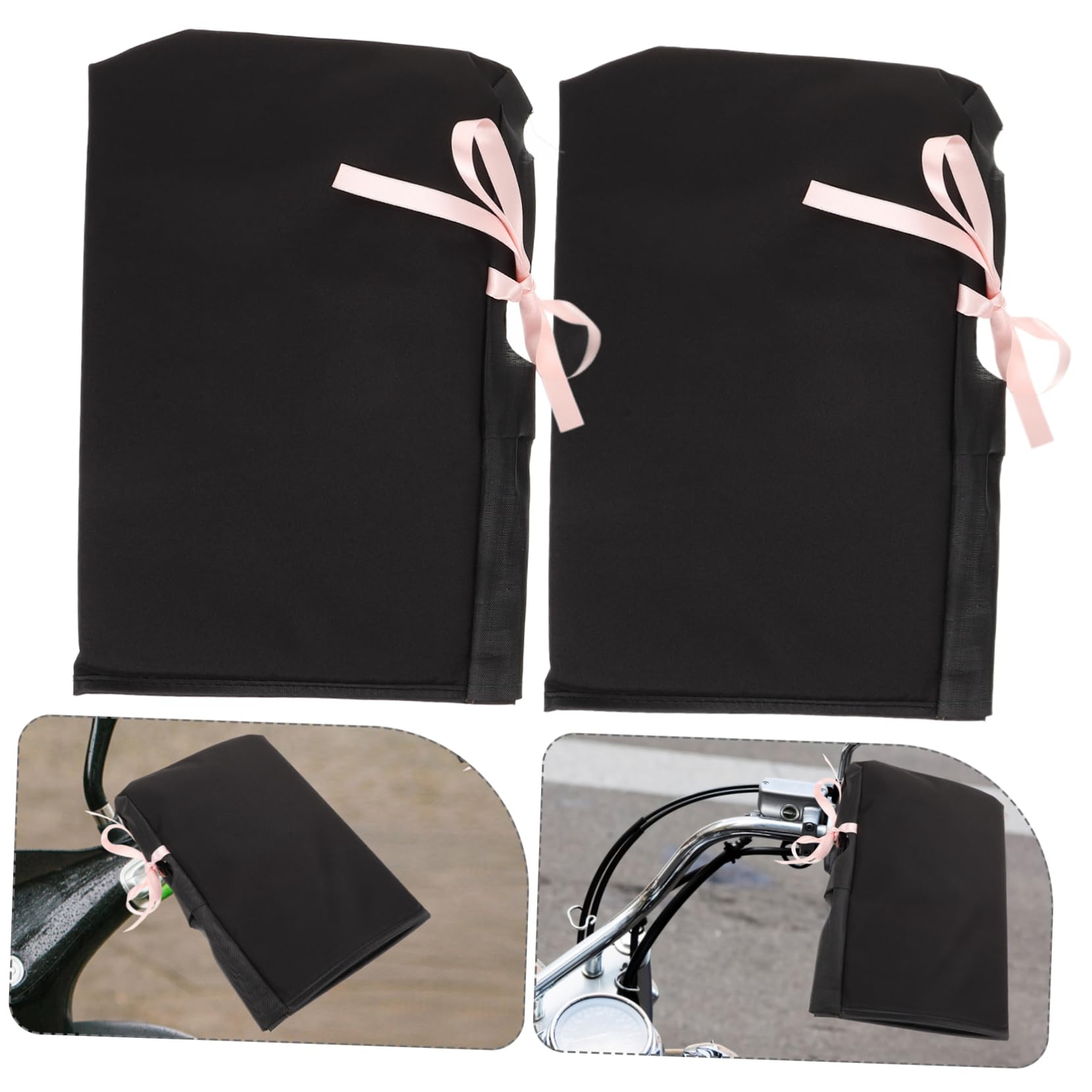 Guantes Térmicos para Manos de Manillar, 1 Par, Negro