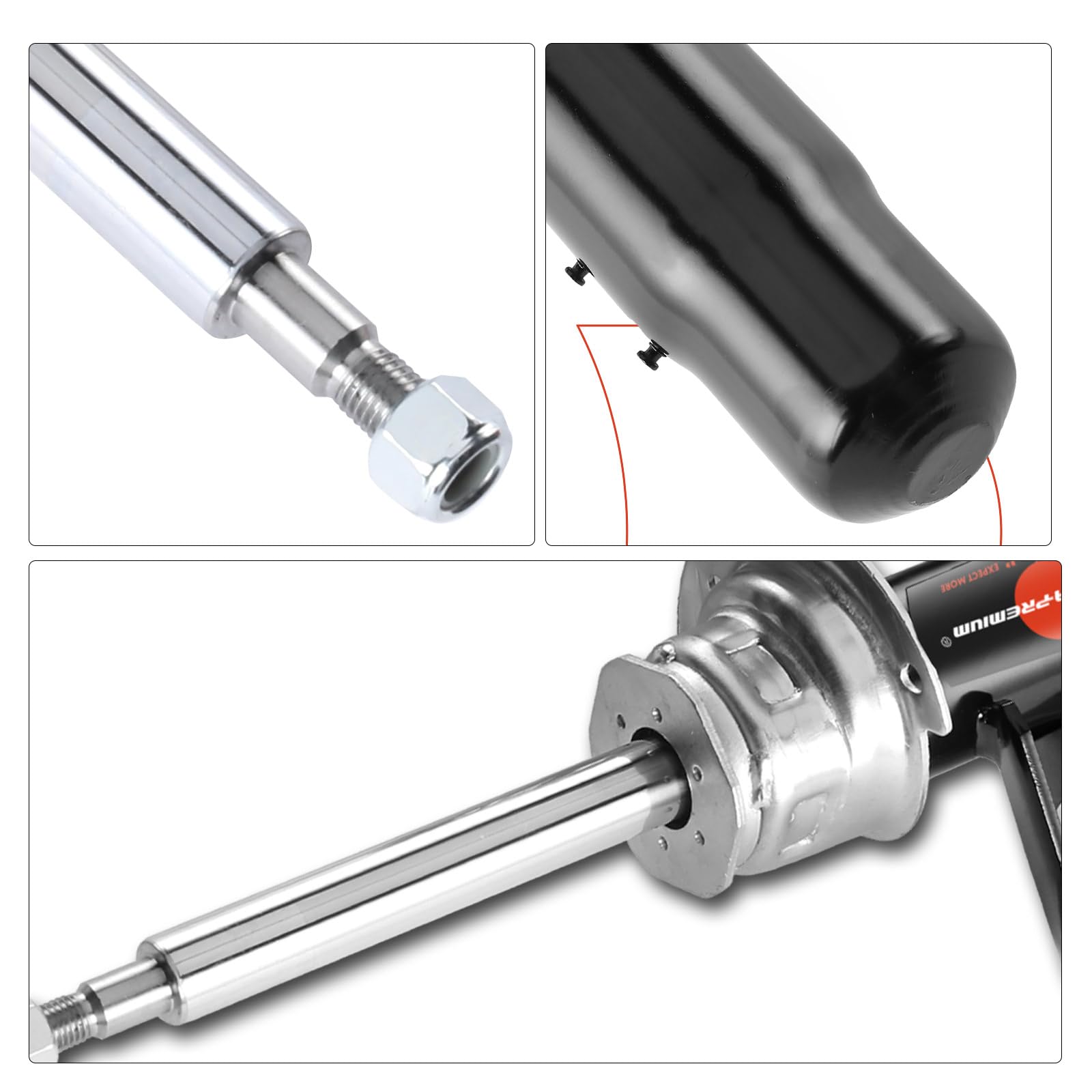 Frankberg 2 amortiguadores delanteros de 464 mm a presión de gas | Compatible con: Serie 3 Coupé E92, Serie 3 Touring E91, Serie 3 E90