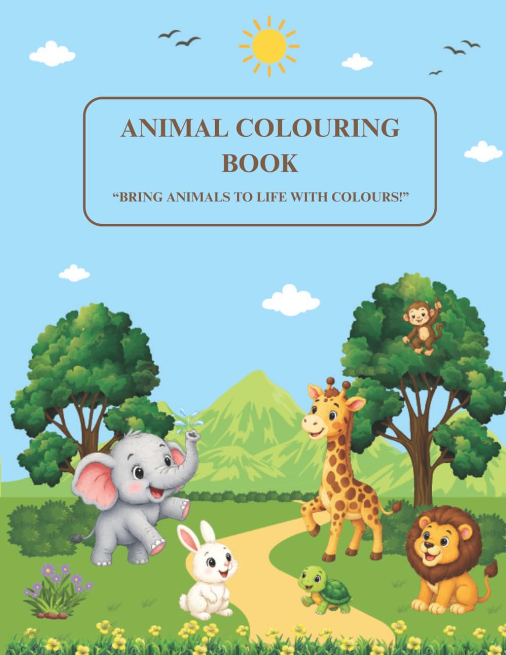 Animal colouring book: Bring animals to life with colours