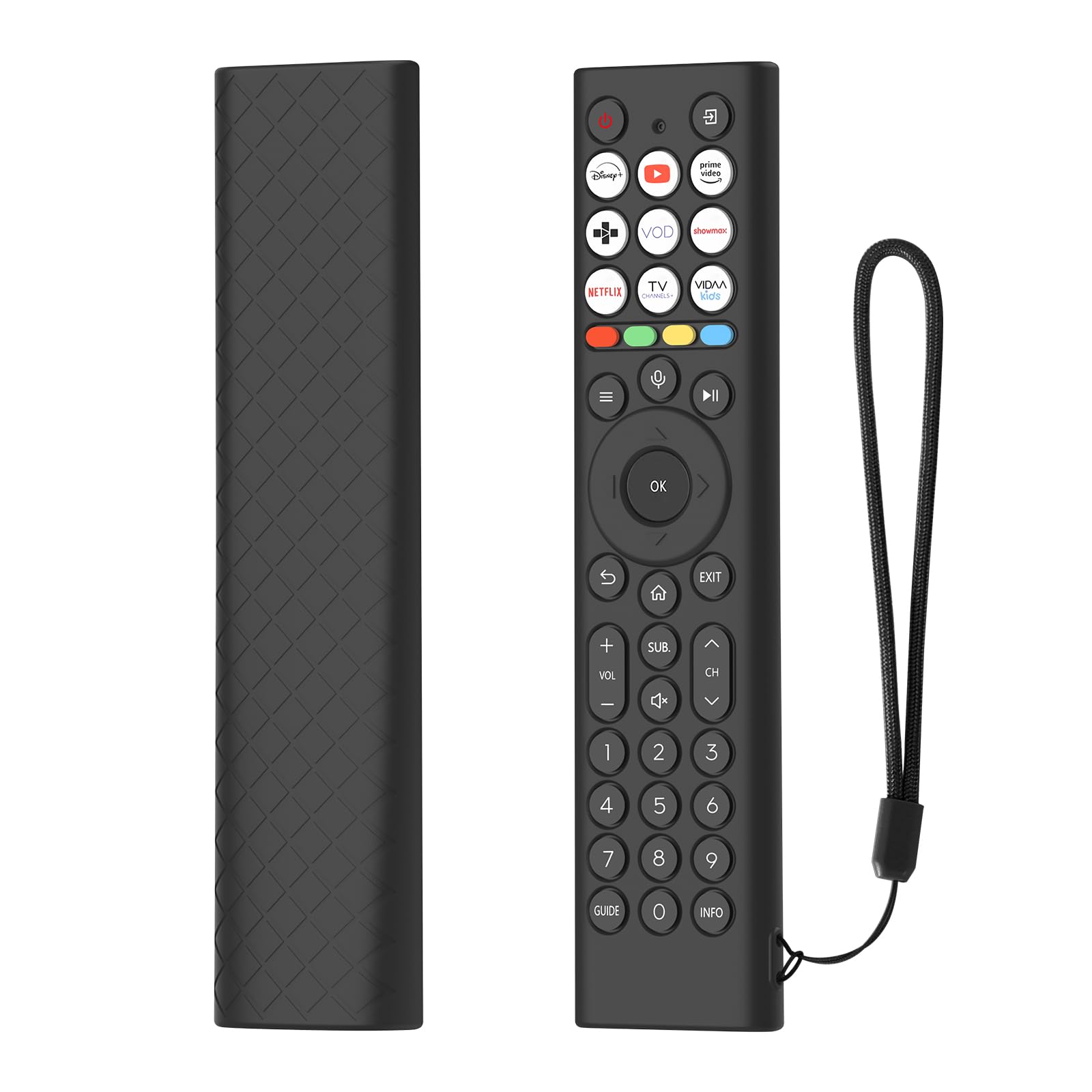 RAYA Silicone Cover Compatible with 2026 Hisense TV Remote E7Q / E75Q / U7Q / A7Q / Q6Q Model TV Remote Protection Case (Black)-picture-16