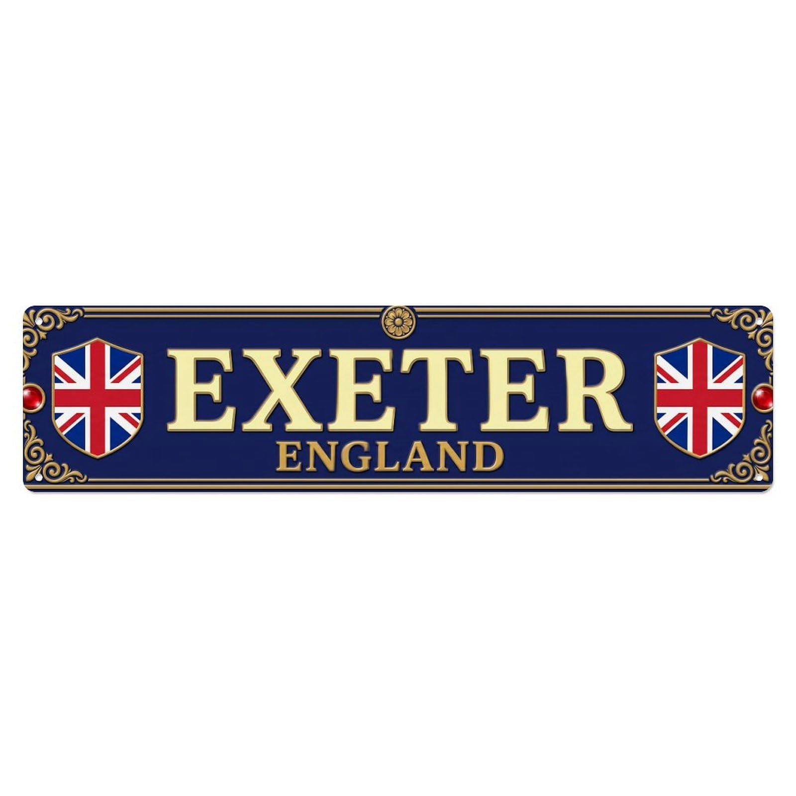 Exeter England Retro Metal Tin Sign