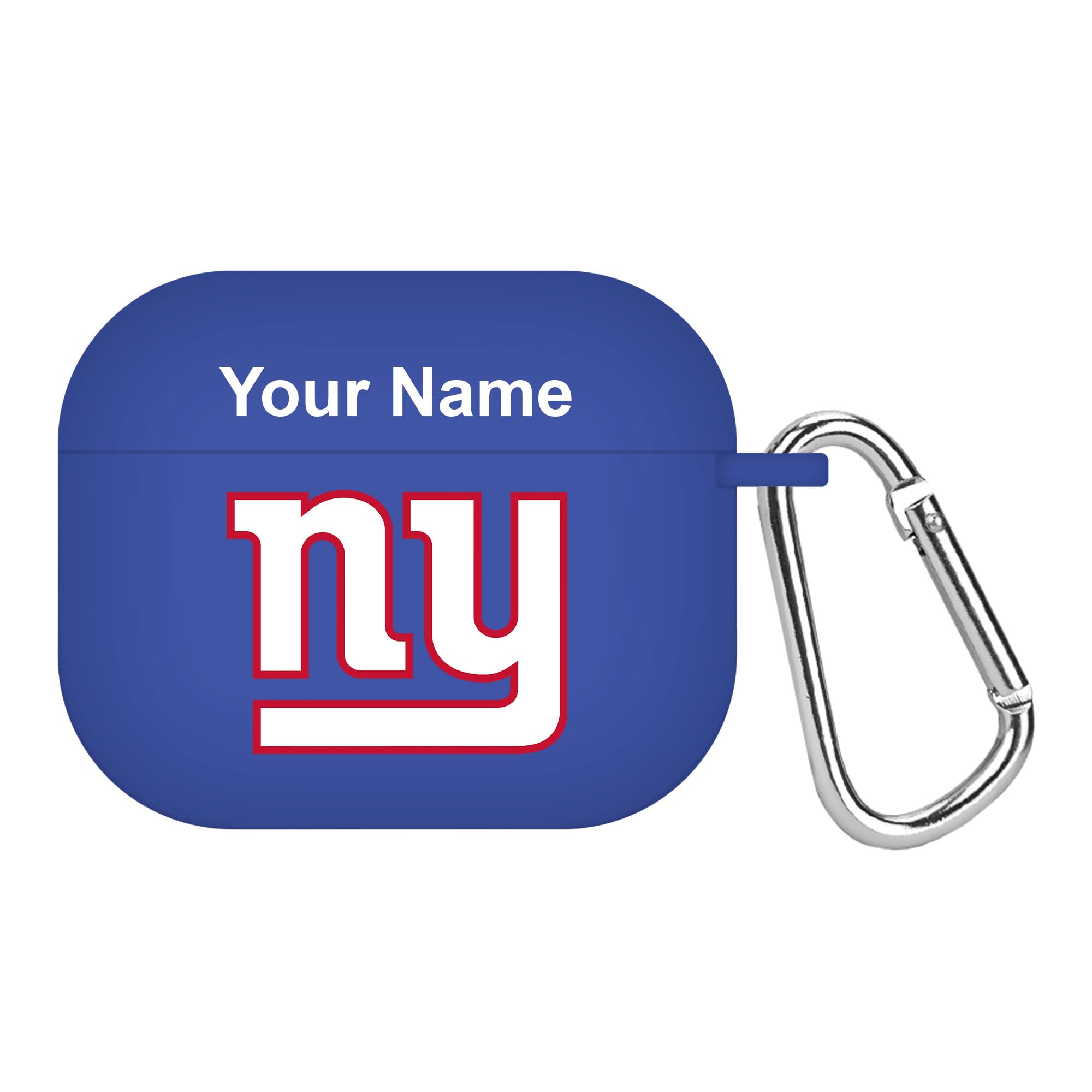 New York Giants Custom Name HD Case Cover Compatible with Apple AirPods Gen 3 (Navy)