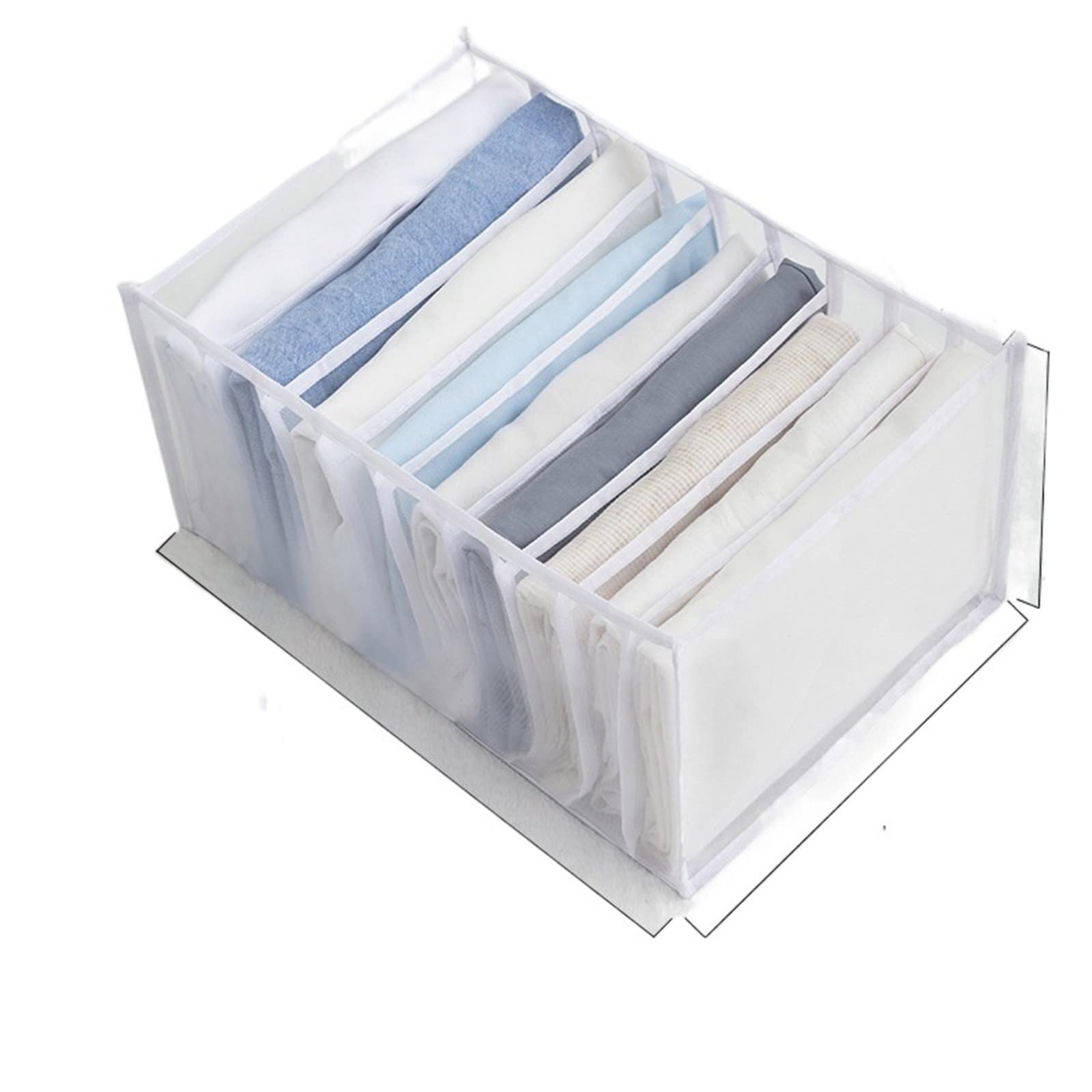 YESKIT Box, Jeans T-shirts Storage Box Pants Clothes Storage Artifact Closet Drawer Shirts Jeans Pants Organizer (Size : Vermelho)