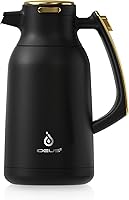 Vista 9 de IDEUS Jarra térmica para café 68oz (2,000ml), Jarra de acero inoxidable de doble pared aislada al vacío, Jarra de agua, servidor de café