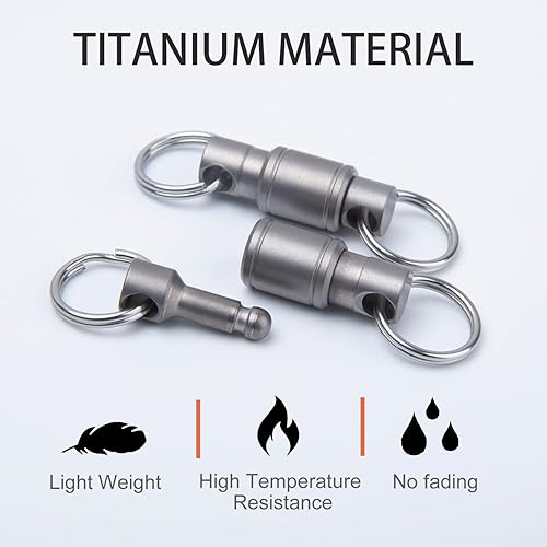 Miniatura 5 de Llavero de titanio de liberación rápida, llavero desmontable para hombres y mujeres, llavero accesorio para bolso