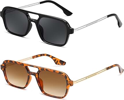 Amazon.com: FEISEDY Vintage Square 70s Flat Aviator