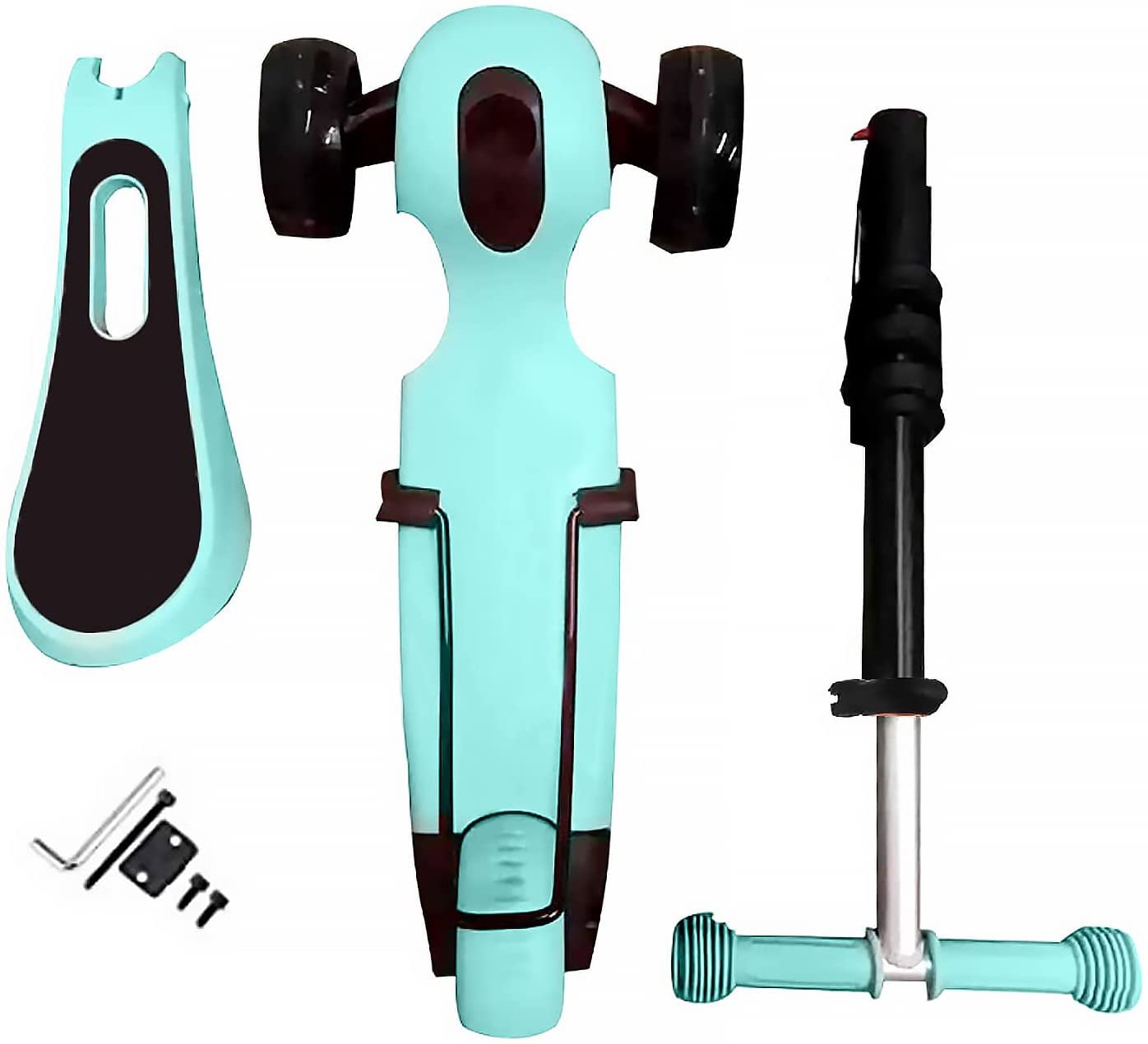 Trottinette à 3 Roues pour Enfants - Trottinettes Pliantes pour Enfants/Tout-Petits, Hauteur Réglable, Plateau Antidérapant, Feux de Roue Clignotants, pour Garçons/Filles de 1 à 6 Ans