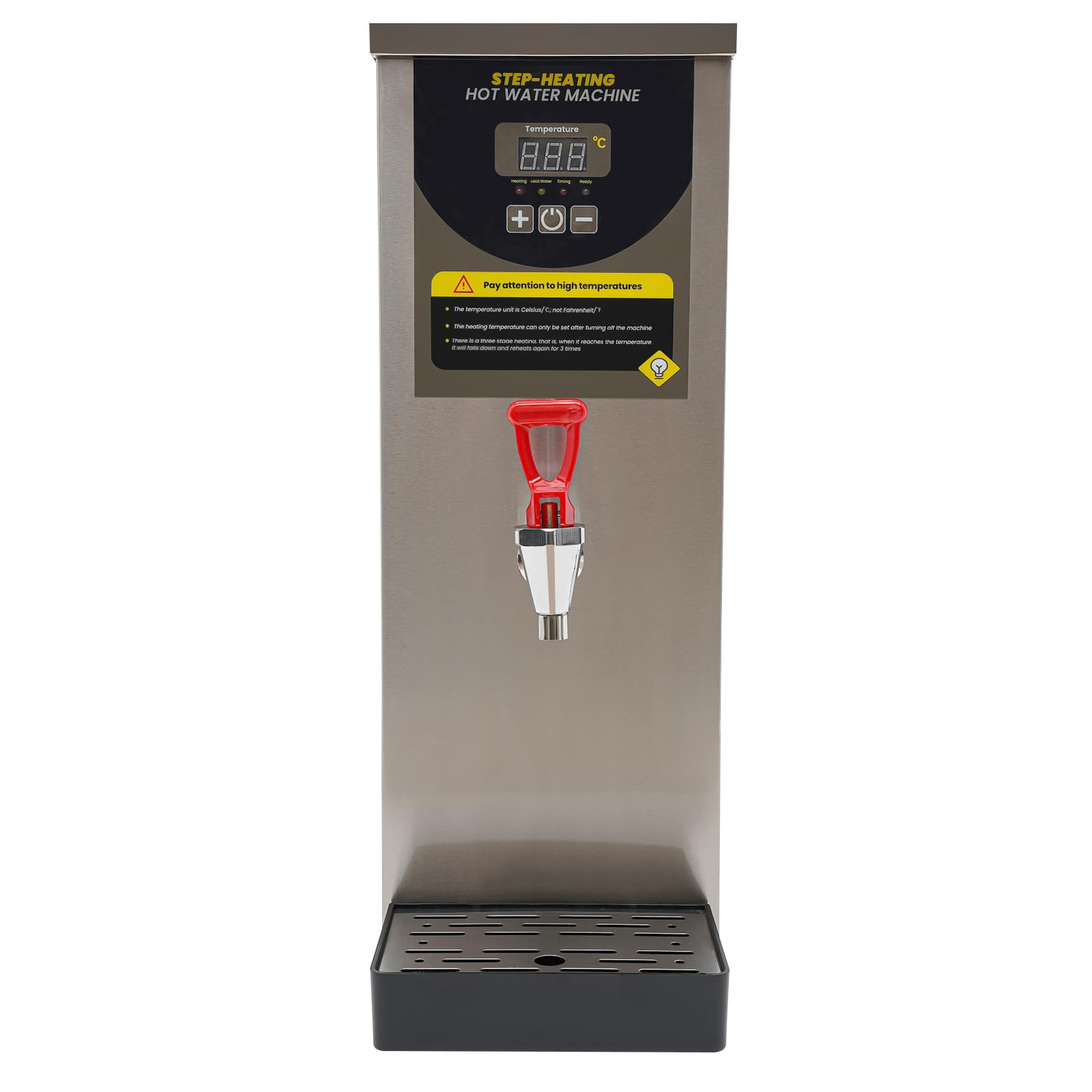 Commercial Water Boiler Electric Hot Water Dispenser 2000W 8L Step-heating Stainless Steel Water Boiler and Warmer Digital Display Countertop Boiling Water Machine for Office 86-212?