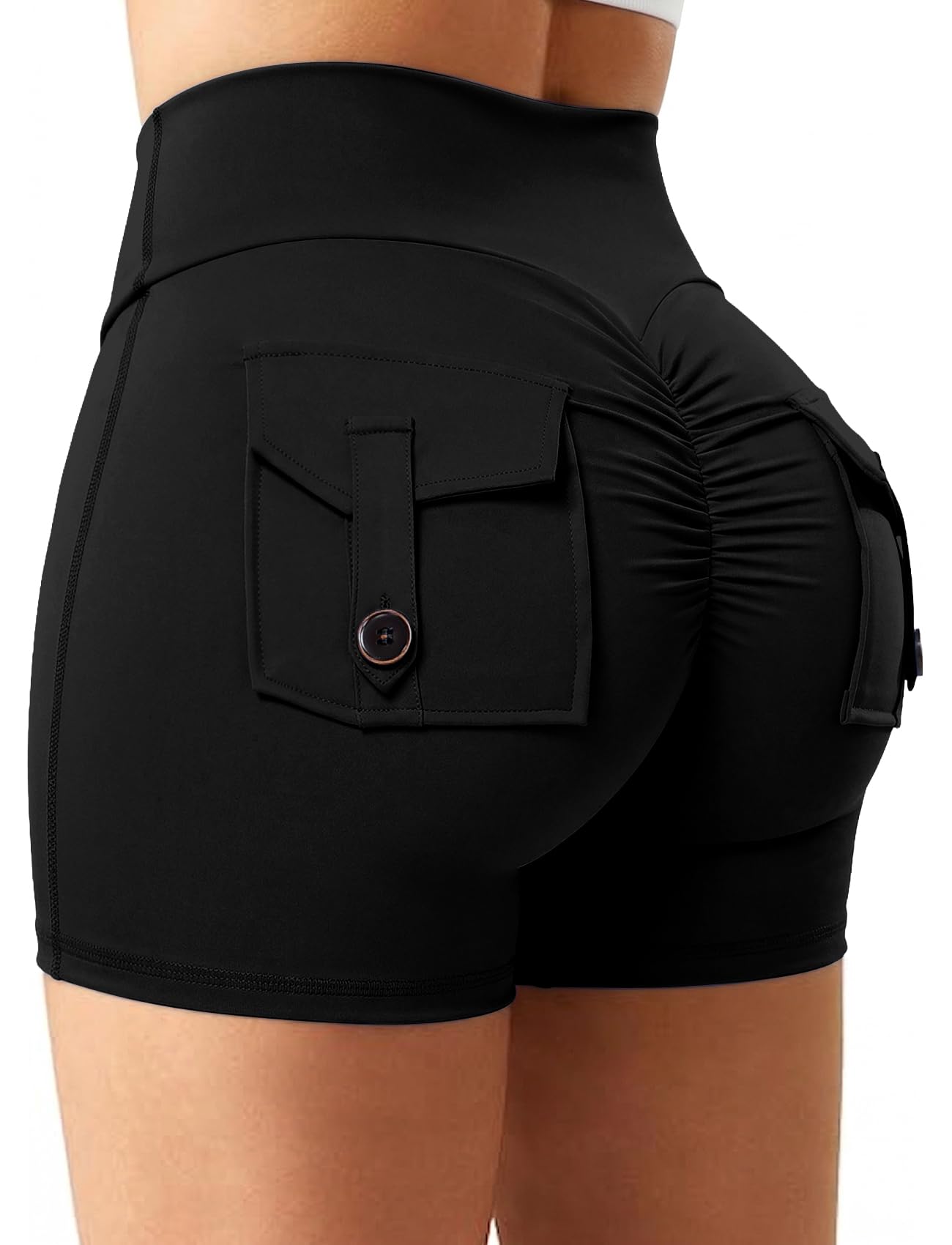 STARBILD Shorts Deportivo Push Up Mujer, Leggings Corto Cintura Alta Scrunch Butt, Mini Mallas pour Gym Fitness Yoga