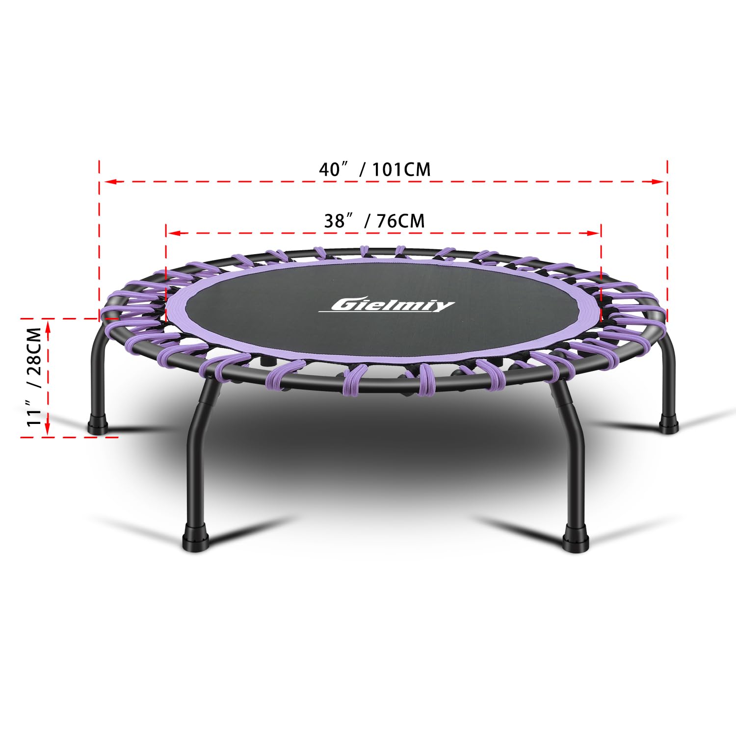Mini Trampolino Fitness 101,6cm Silenzioso - Con Manico Regolabile, Portata 150kg - Foto 13