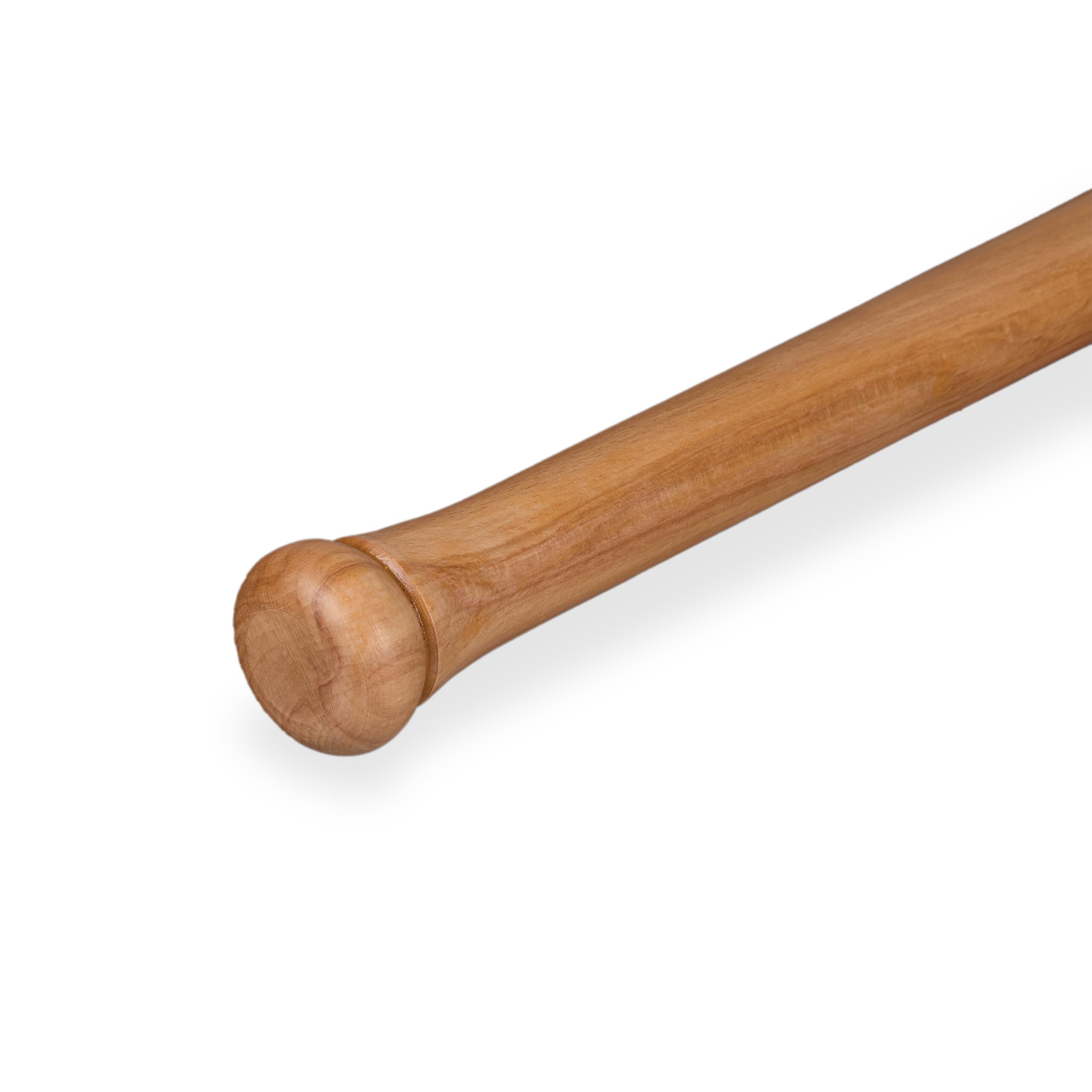 Relaxdays Batte de Baseball ou de Softball, en Bois, 34 ″, Sac en Jute, pour Jouer en Famille ou Entre Amis, Nature