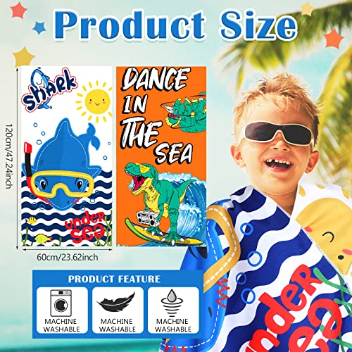 Tranqun 6 Pcs Beach Towel For Kids Microfiber Camping Towels For Boys Kids Quick Dry Ultra Absorbent Soft Beach Blanket Pool Travel Swimming Bath Shower Towel 23.6 X 47.2 Inch (Boys) #TOP1