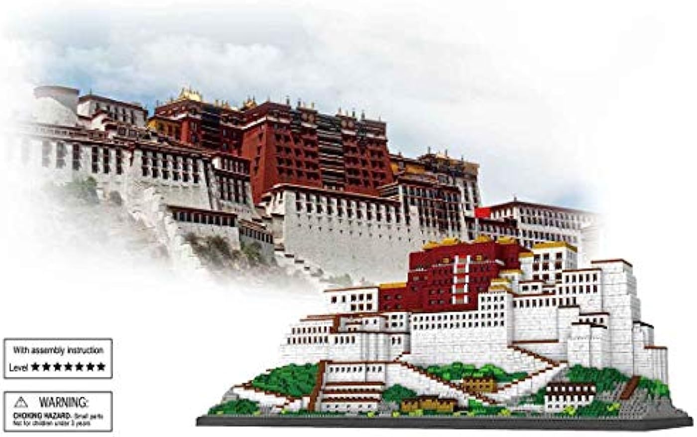 Bausteine Haus Bausatz, 10000+ Teile Architektur Potala-Palast Modellbausatz, Berühmte Gebäude Modular Custom Bausteine Groß MOC Klemmbausteine Bauset Nicht Kompatibel mit Lego Architecture