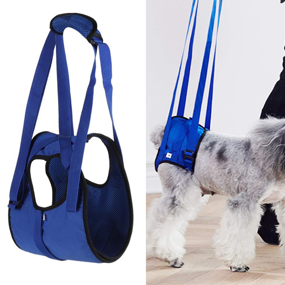 PJDDP Pet Dog Support Harness Rear Lifting Harness Dog Sling, Veterinarian Approved To Helps Dogs with Arthritis, Weakness, Joint Injuries Rehab, Loss of Stability Dogs Walk,Blue,S