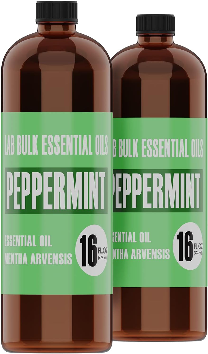 Lab Bulks Peppermint Essential Oil - 16 Ounce Bottle - 2 Pack : Health & Household