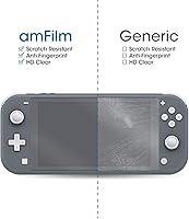 Vista 4 de amFilm Protector de pantalla de vidrio templado para Nintendo Switch Lite 5.5'' 2019, paquete de 3