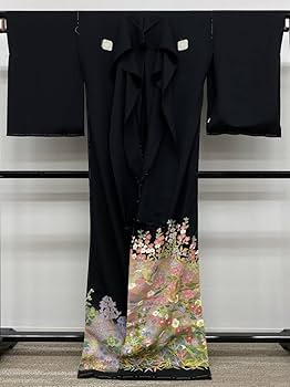 Amazon.co.jp: 本加賀友禅 黒留袖 中野星峰 落款入「桐に鴨」仮絵羽 未