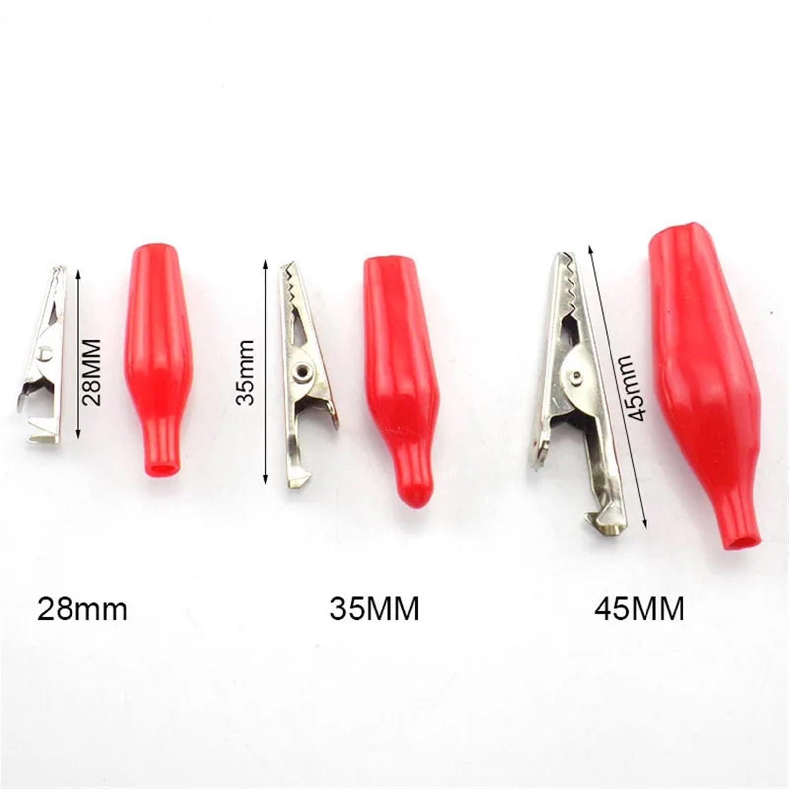 5/10/50A Electirc coccodrillo clip a coccodrillo manico isolato morsetto test batteria cavo connettore sonda 4 mm banana (n. 9 1 coppia)
