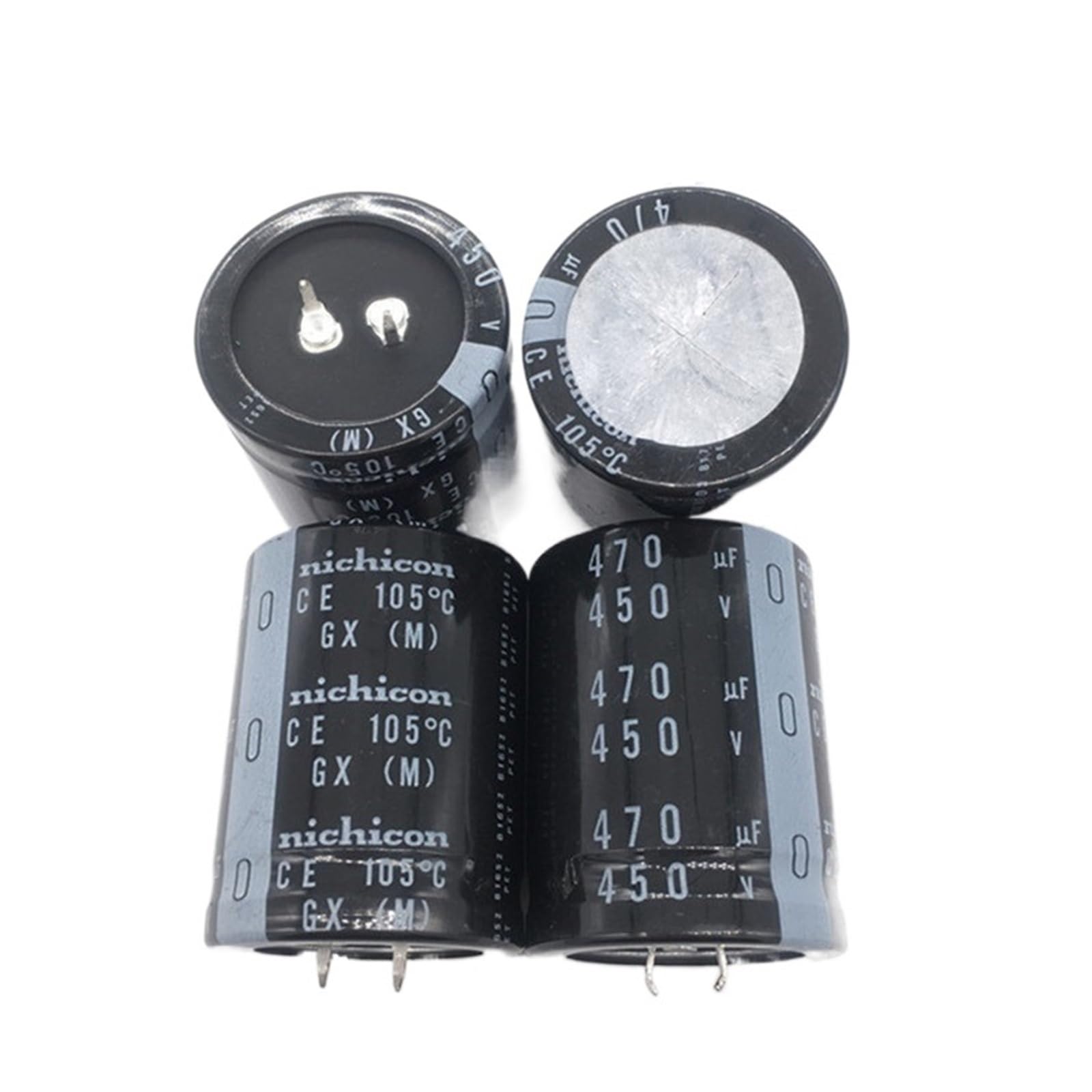 Condensateur 450v 470uF haute tension pour filtrage alimentation et onduleur 35x45mm