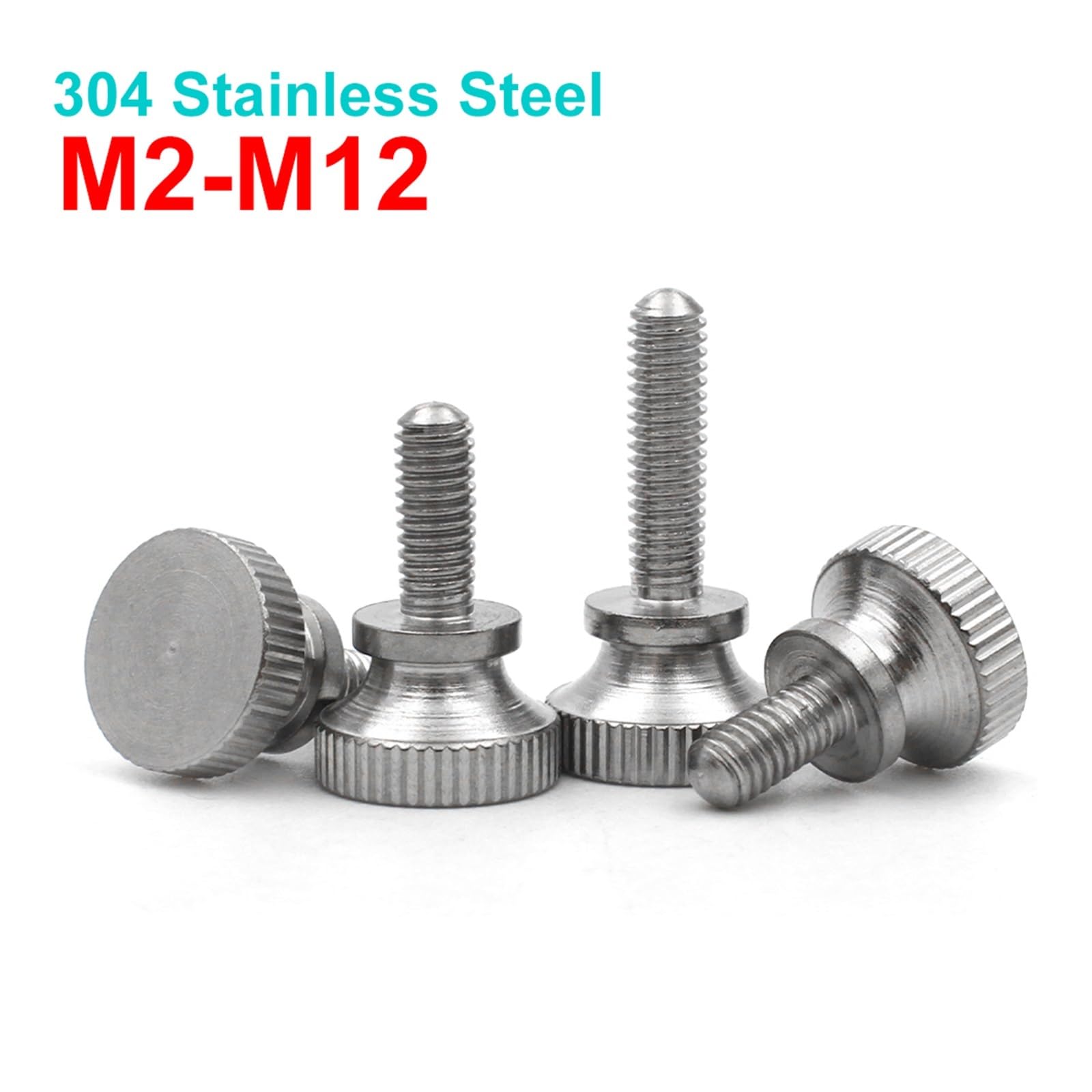 1-10 pezzi M2 M2.5 M3 M4 M5 M6 M8 M10 M12 304 in acciaio inossidabile con testa a gradino alto, vite a testa zigrinata, bullone for facciata continua(8mm,M2.5 (10pcs))
