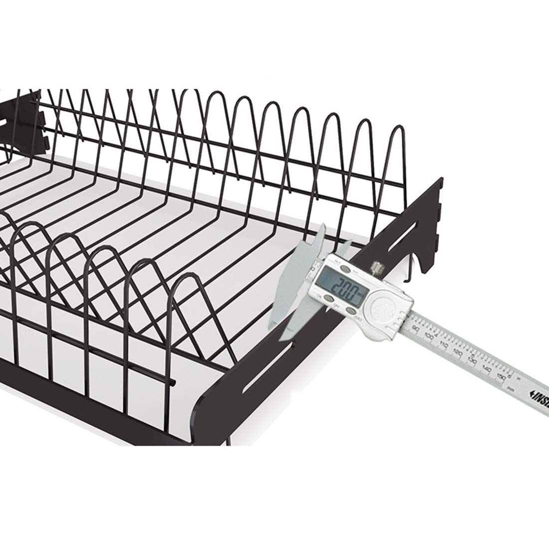 Dish Drainer with Drip Tray, GODNECE 3 Tier Wall Mounted Dish Drainer