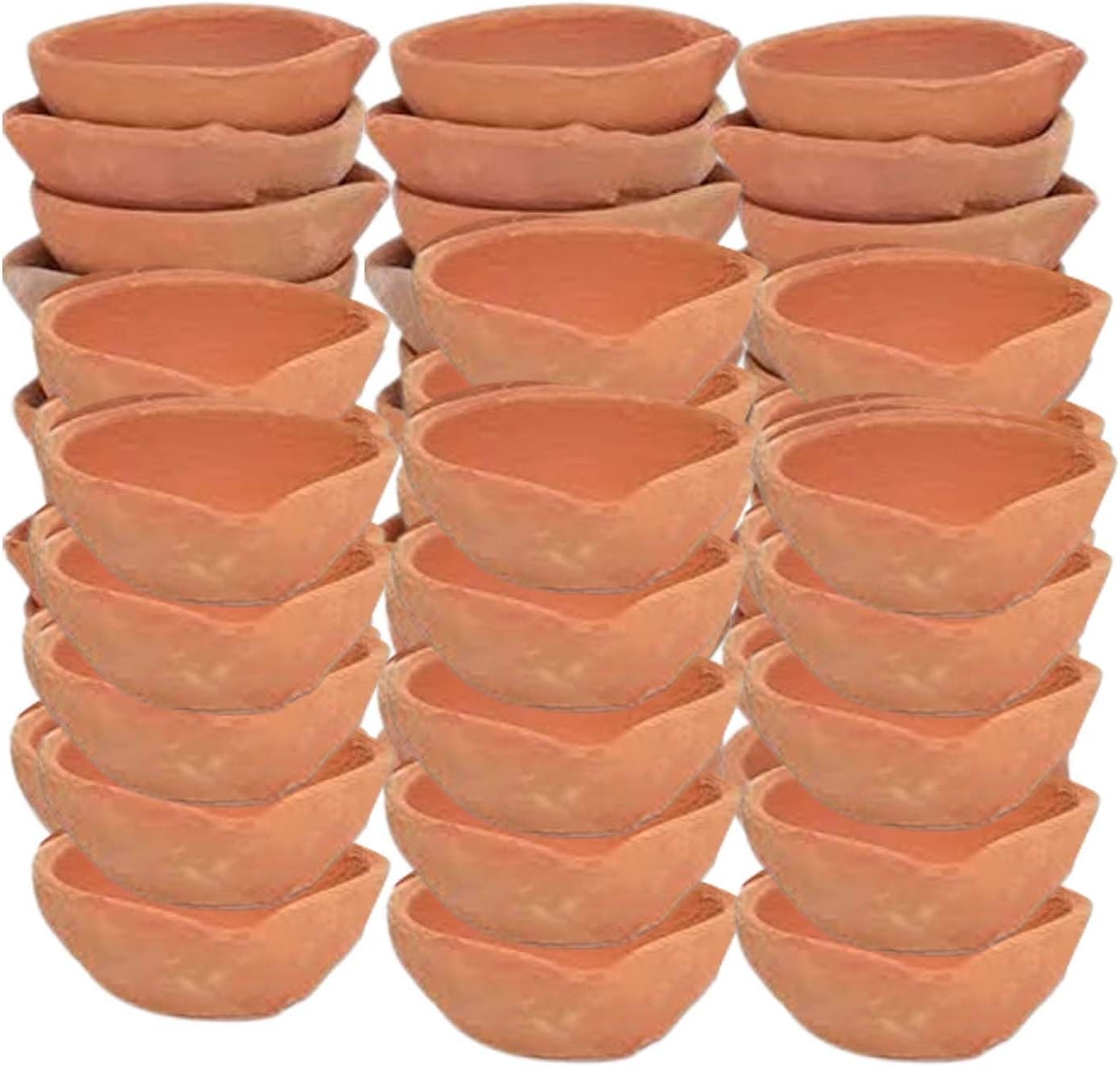 SHYAMVUN Ton Diya Set 12 Stück - Traditionelle Öllampen Für Diwali & Pooja