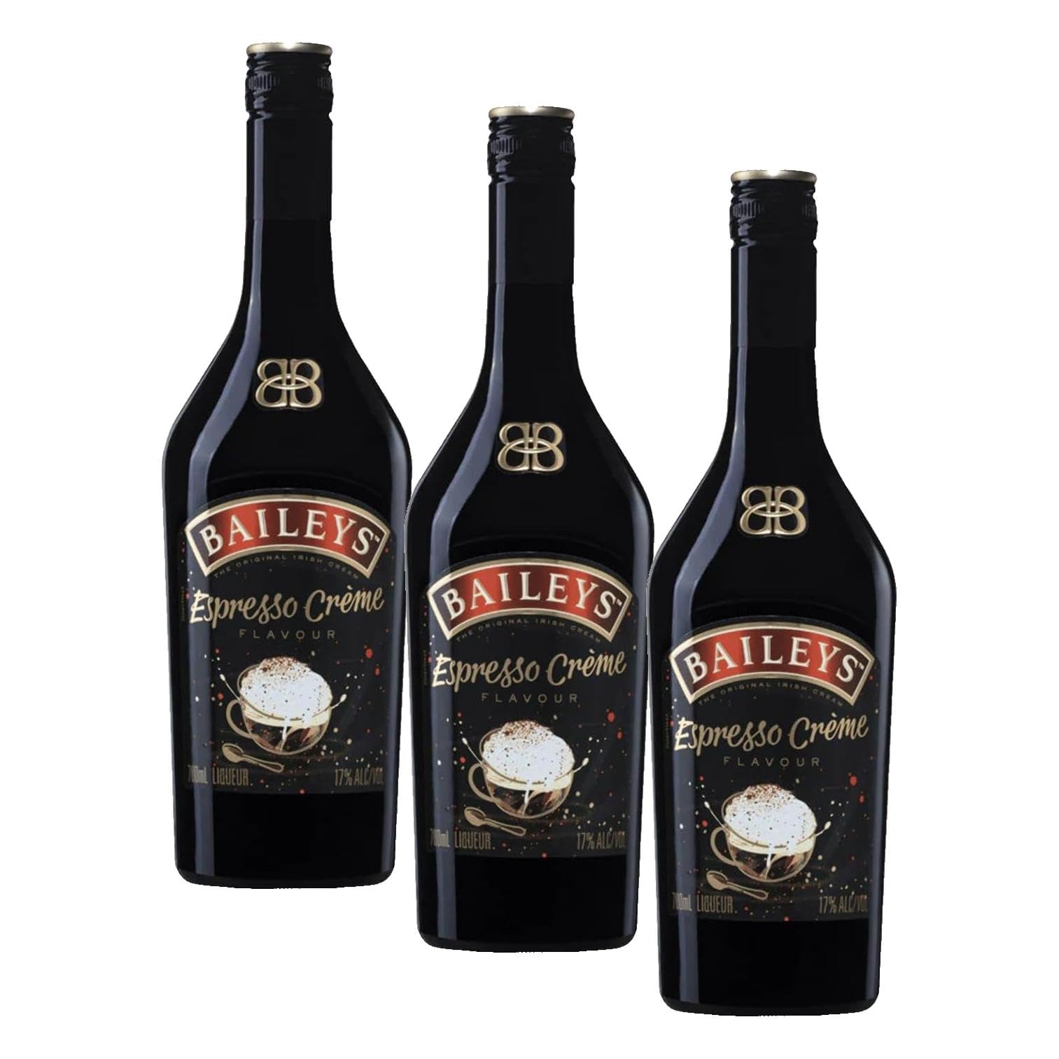 Baileys Espresso Créme, licor de crema de whisky irlandesa con certificación B-Corp, 700 ml (Paquete de 3)