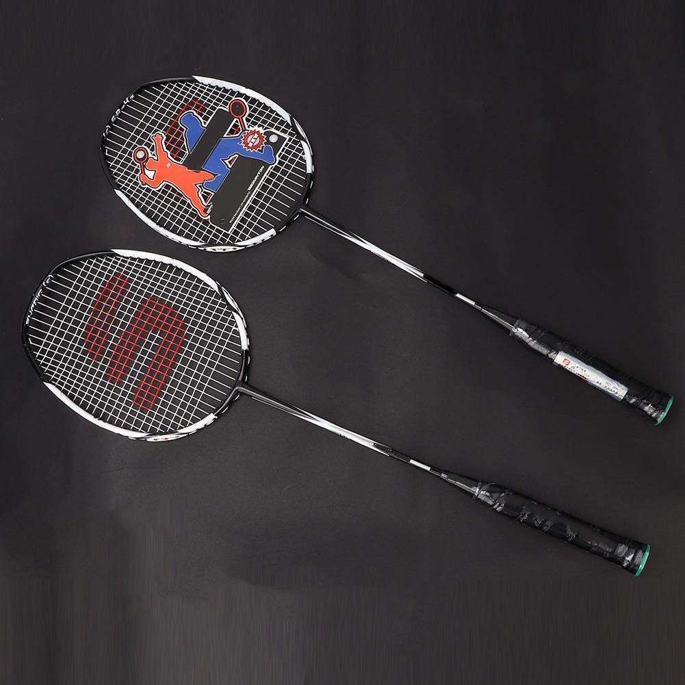 Yosoo Health Gear zestaw 2 stojaków na badminton, 1 para stojaków na badminton, rakieta do badmintona dla amatorów i dorosłych piłka fitness trening rakieta stop aluminium