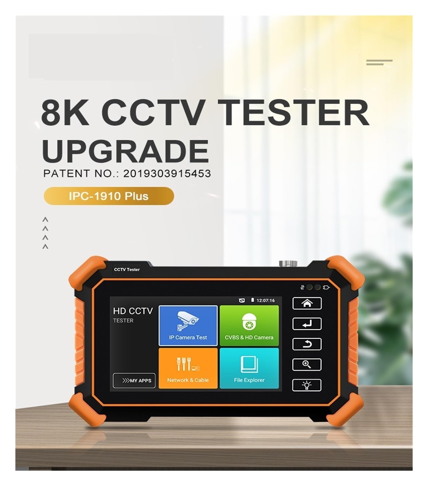 Tester IPC 8MP/AHD/CVI/TV/SDI Ipc 5200c Plus/IPC-5100 Tester CCTV Z VGA 5.4in Monitor CCTV Tester Kamery IP Tester CFTV Test sieci(IPC-1910 PLUS)