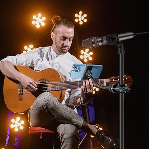 Miniatura 6 de Soporte de micrófono para teléfono, soporte flexible para micrófono, soporte ajustable para micrófono de iPhone, soportes de música para iPhone 14