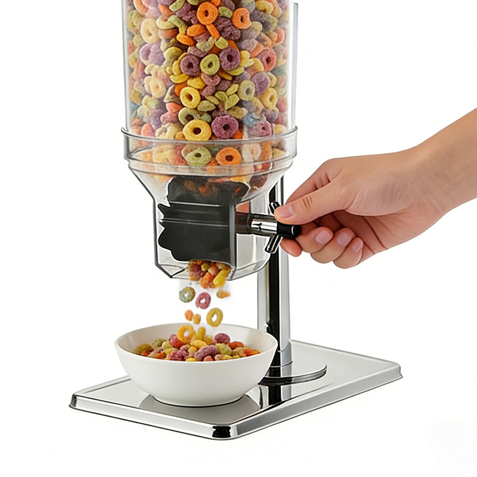 Theken-Müslispender, Gewerblicher Großbehälter Für Müsli, Trockenfutterspender Für Hotelfrühstück Für Müsli, Getreide, Kaffeebohnen, Süßwaren, Snacks(Single 8L)