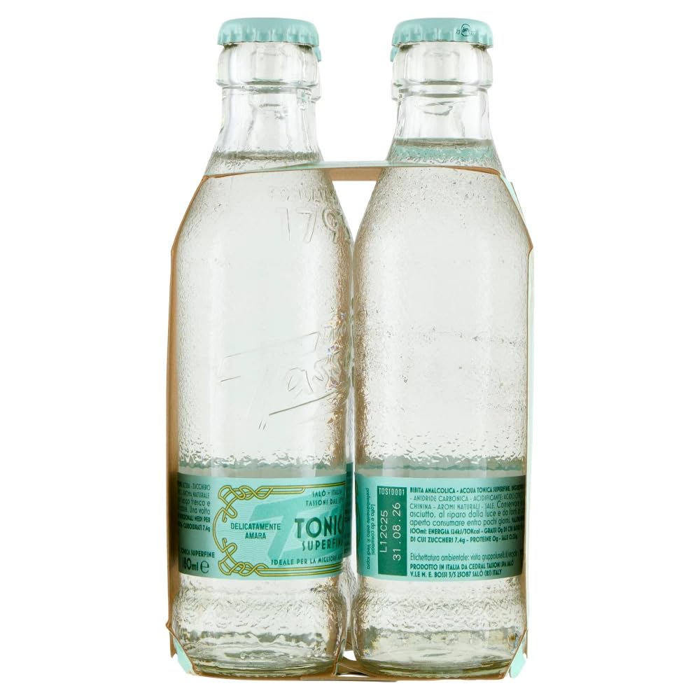 Tassoni Tonica Superfine Tonic Superfine Tonic Water - Botella de cristal (24 x 18 cl)