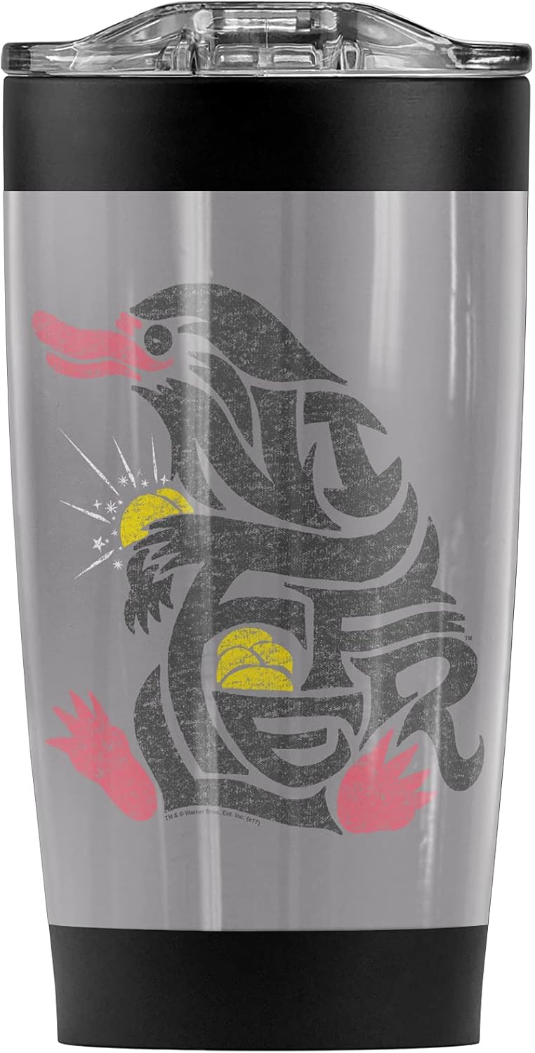 Fantastic Beasts and Where To Find Them Niffler Stainless Steel Tumbler 20 oz Coffee Travel Mug/Cup, Vacuum Insulated & Double Wall with Leakproof Sliding Lid | Great for Hot Drinks and Cold Beverages
