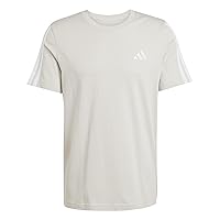 adidas Uomo Men 3-Stripes T-Shirt, Wonder Alumina