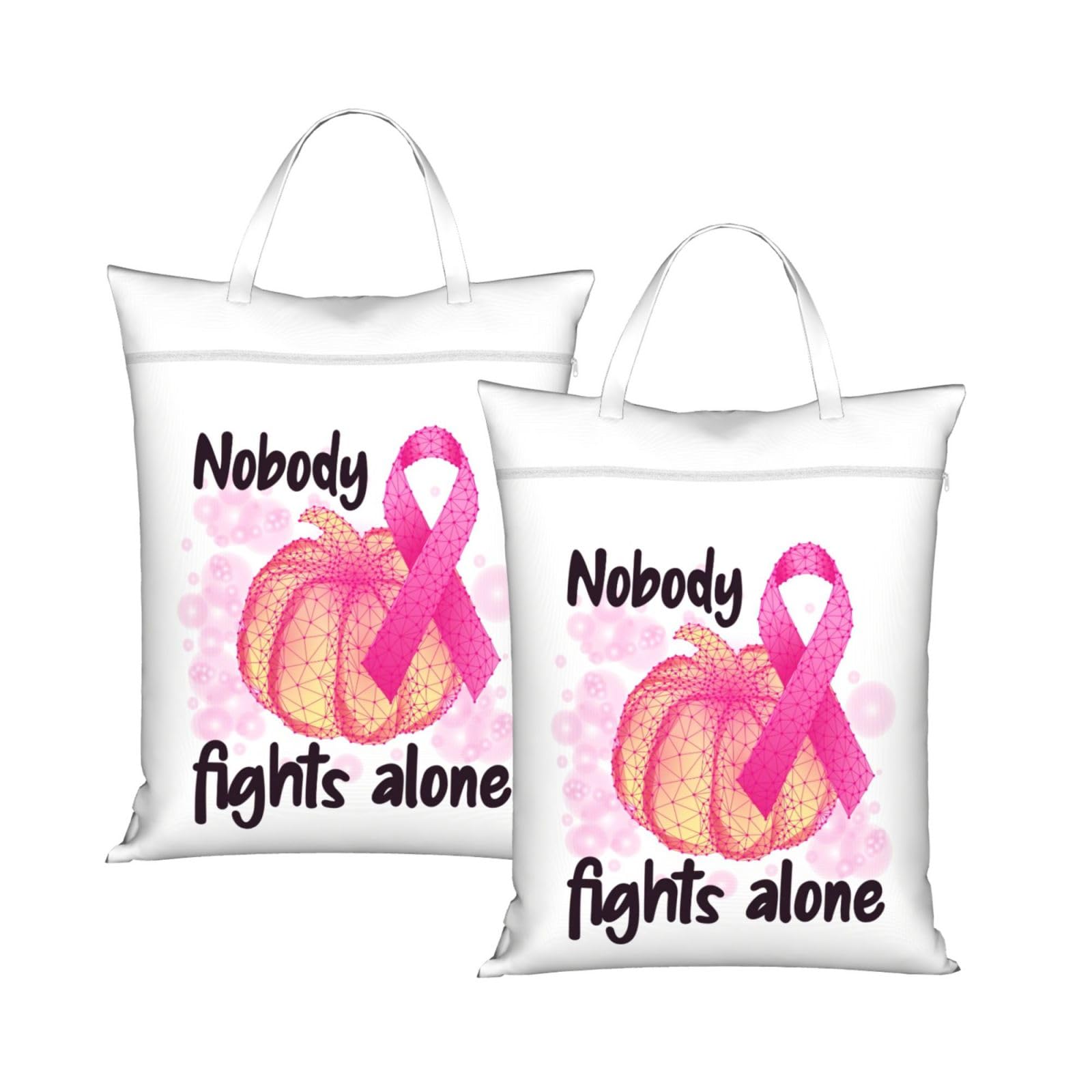 Cyanlit 2Pcs Breast Cancer Awareness 2 Pcs Large Travel Laundry Bags Waterproof Wet Dry Bag For Travel,Swimming