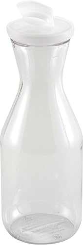 Winco Decantador de policarbonato con tapa, 1 litro