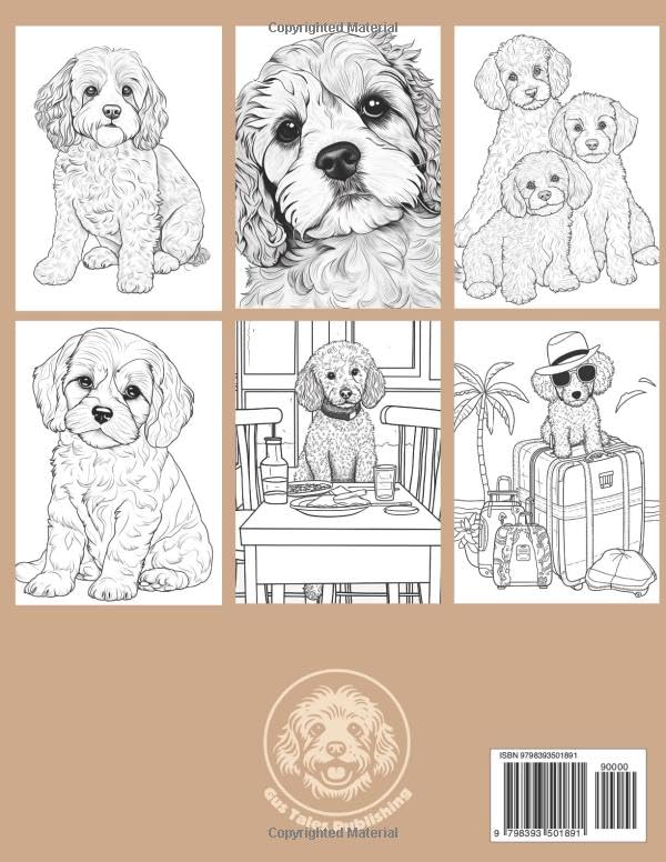 Cuddly Cavapoos, Cavachons & Cavapoochons: A Delightful Coloring Book for Dog Lovers of All Ages: Bring Adorable Cavachon, Cavapoo & Cavapoochon Puppies to Life with Your Colors! - Image 2