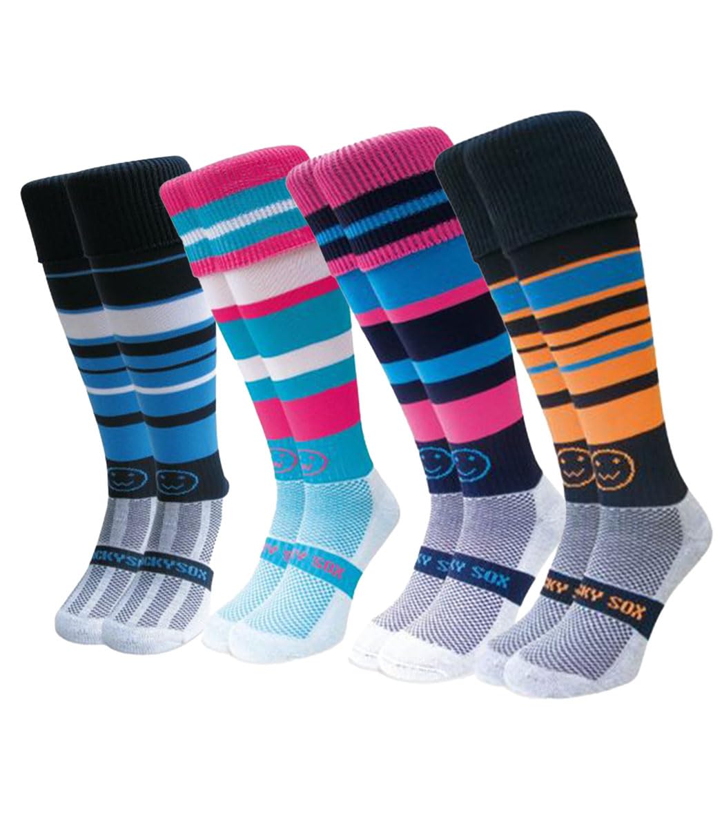 WackySox Hots For Hoops 4 Pairs for 3 Pairs Saver Pack Knee Length Sports Socks, Rugby Socks, Hockey Socks