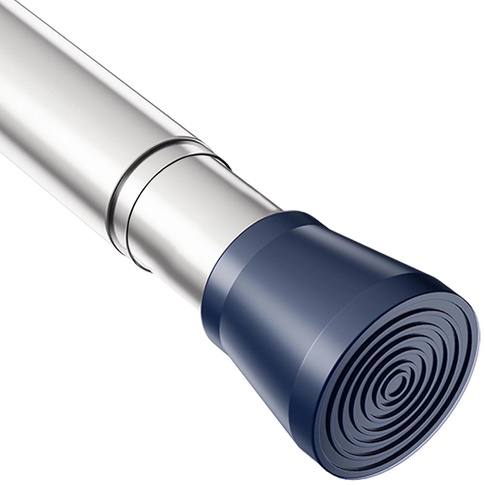 Tension Rods For Curtains Adjustable Curtain Poles No Drilling Silver Curtain Rods Anti-Slip Shower Poles Extendable Clothes Rail For Windows Shower Wardrobe Silver 83-180Cm