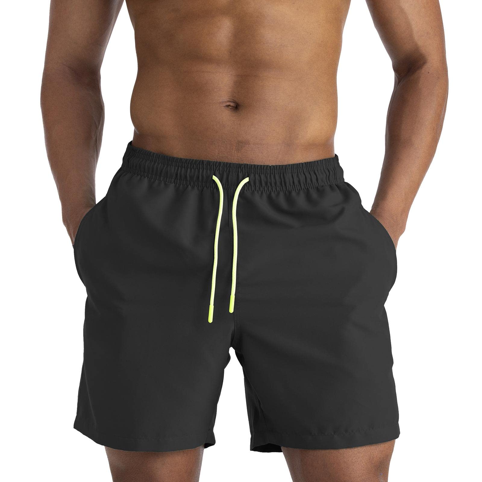 EDOTON Costumi da Bagno Uomo, Leggeri ad Asciugatura Rapida Costume Piscina Uomo Lungo Impermeabili Costume Uomo Mare con Cintura Regolabile e Tasche/Nuoto/Surf/Casual
