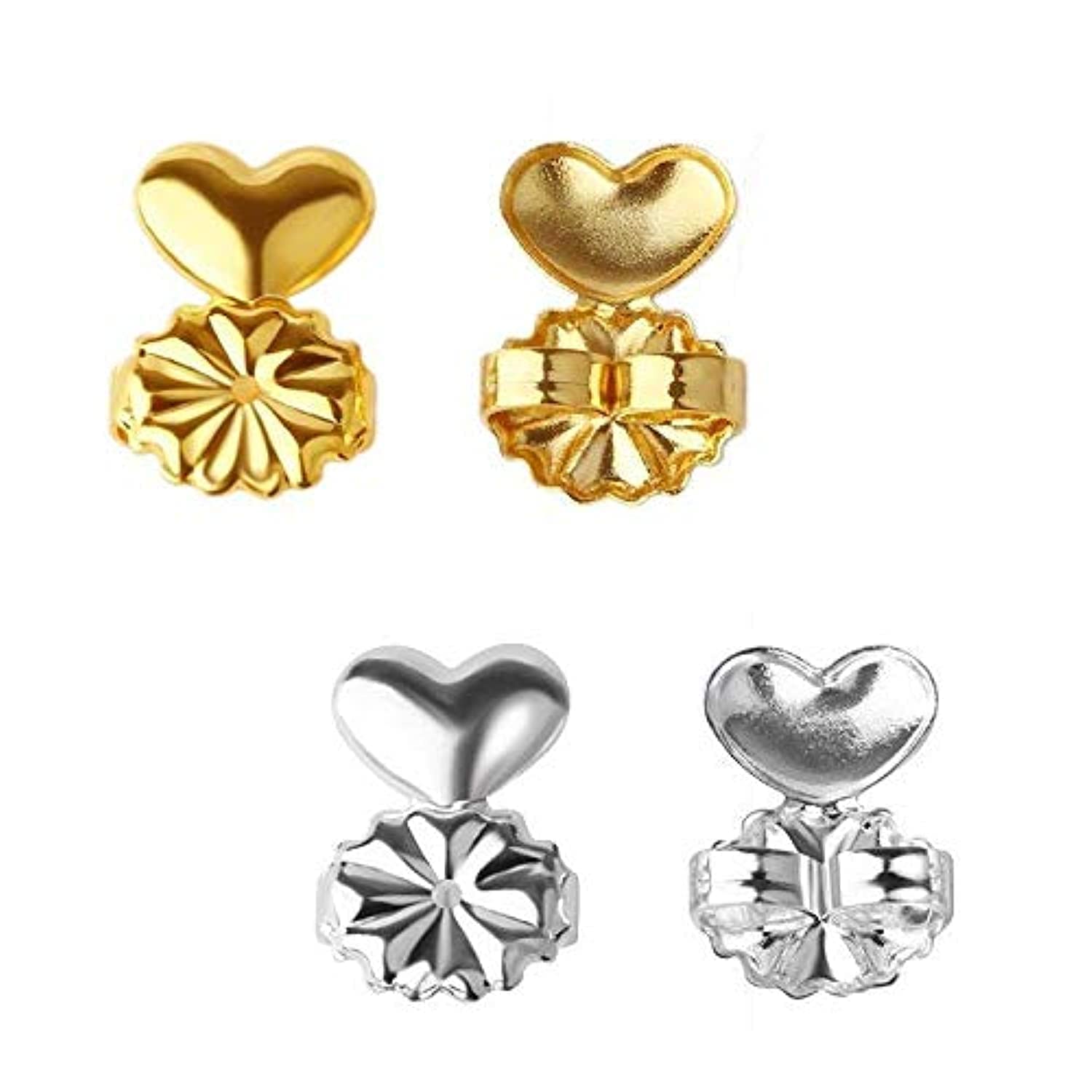 2 Pair Earring Lifters Lobe Lifts/Support Back Ear Lifter for Women and Girls