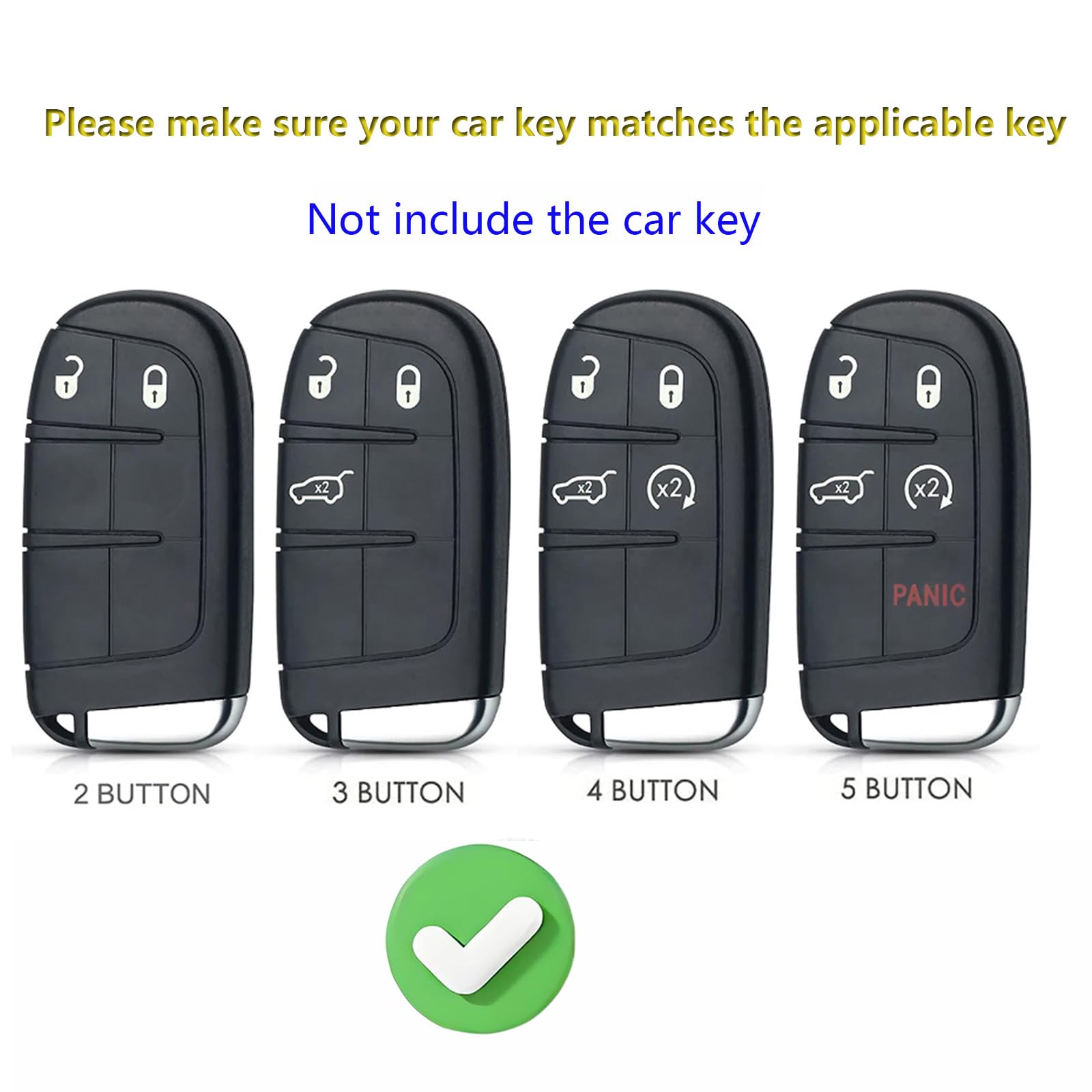 Metalowe etui na kluczyki samochodowe, kompatybilne z Jeep Grand Cherokee, Renegade Compass, Chrysler 300, 2015-2020, 2/3/4/5 przycisków, ochrona kluczy, pokrowiec na klucze, akcesoria