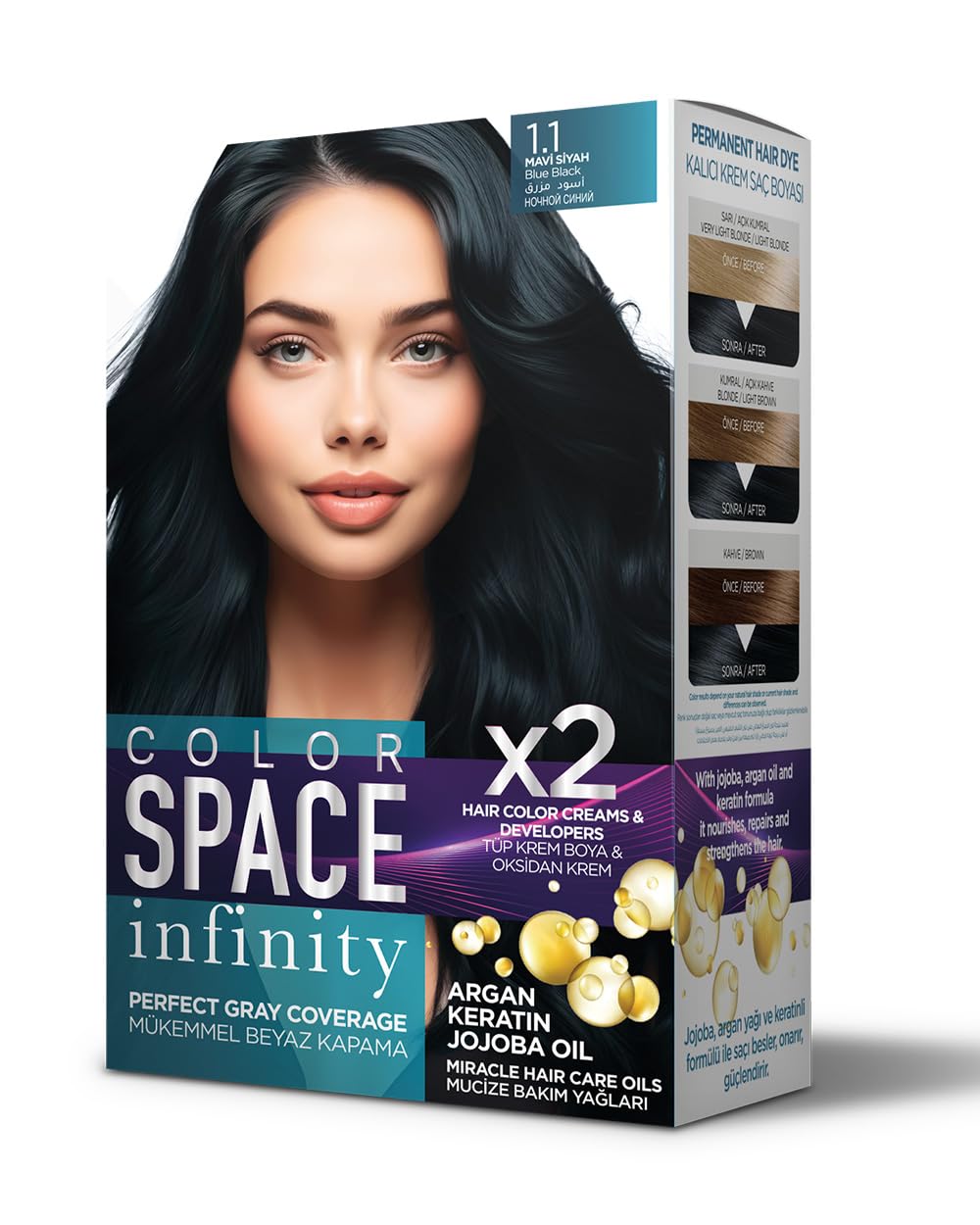 Color Space Infınıty Set Saç Boyası 1.1 Mavi Siyah