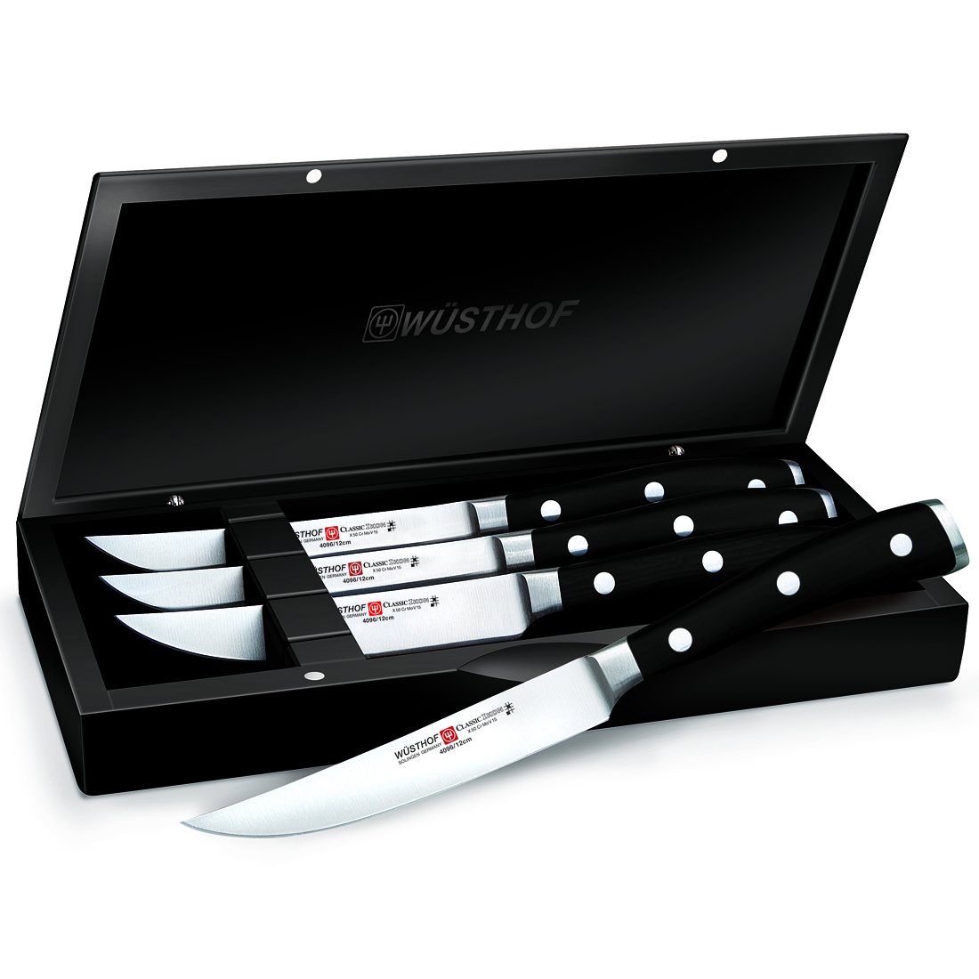 Amazon.com: WÜSTHOF Classic IKON 4-Piece Carbon Steak Knife Set